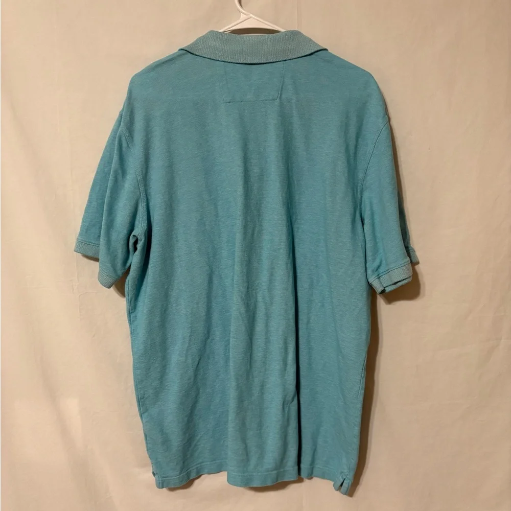 Banana‎ Republic Men’s Polo Shirt XXL Teal Blue Cotton Short Sleeve